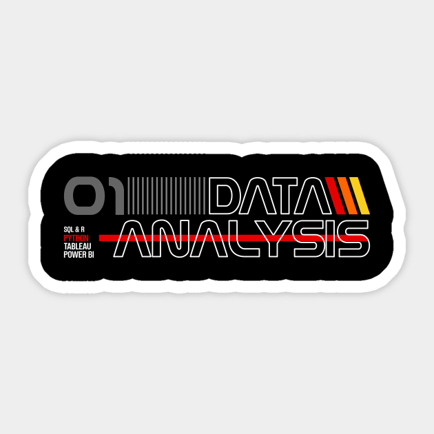 Stylish Data Analysis Sticker by Peachy T-Shirts